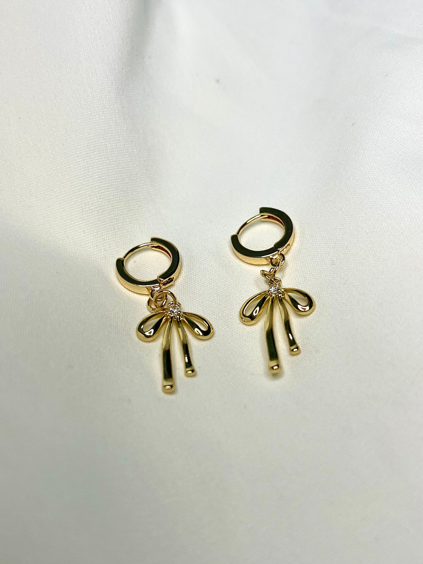 Gold Bow Earrings