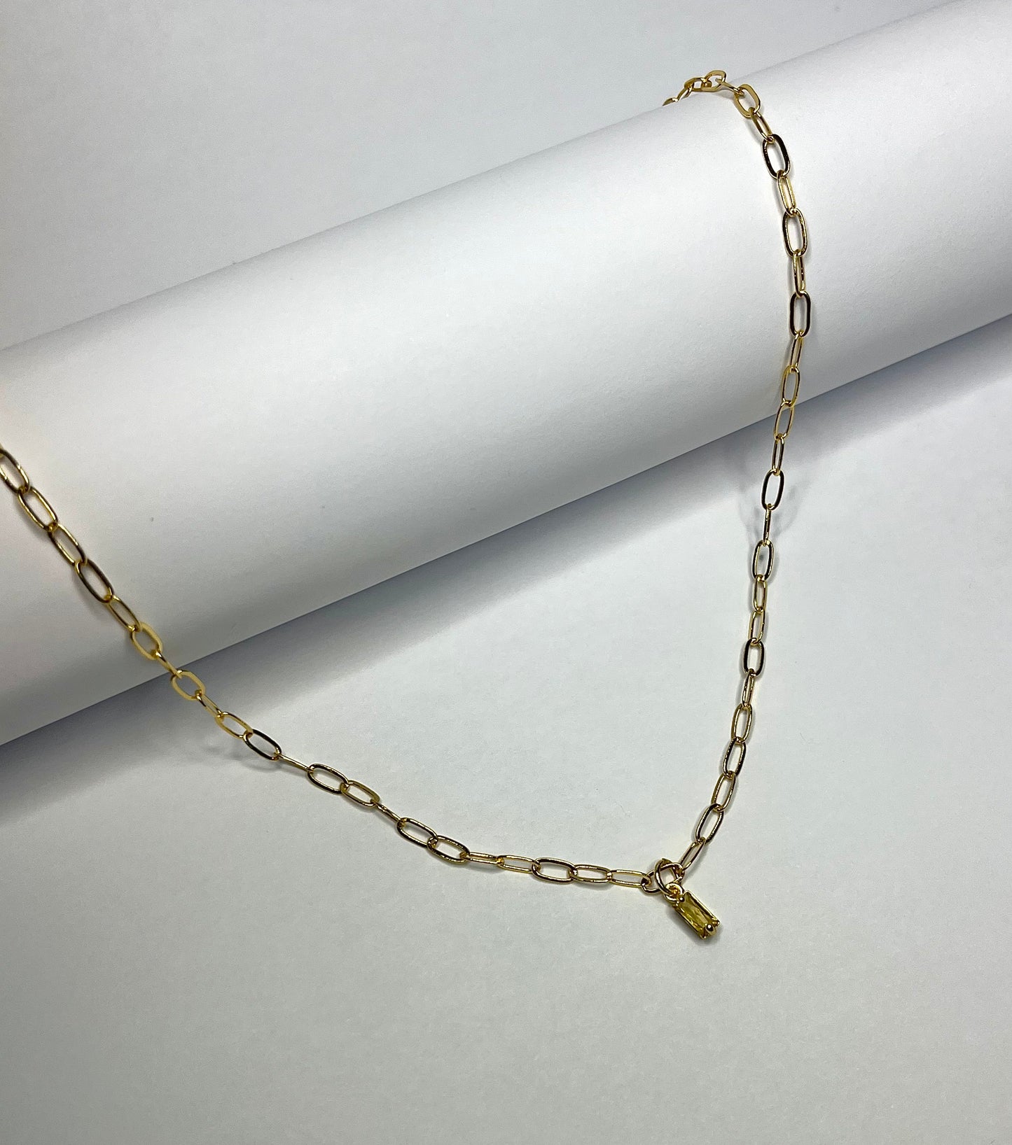 November Birthstone Gold Necklace