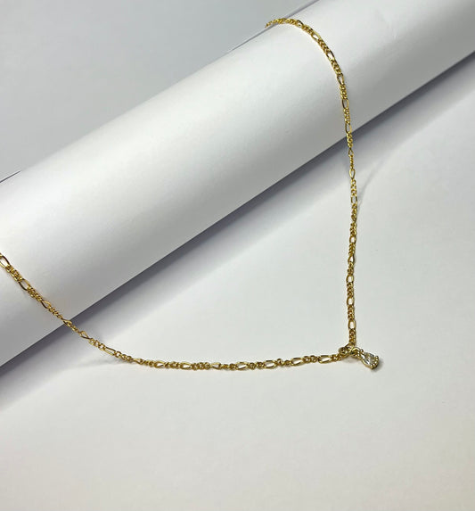 Teardrop Gold Necklace