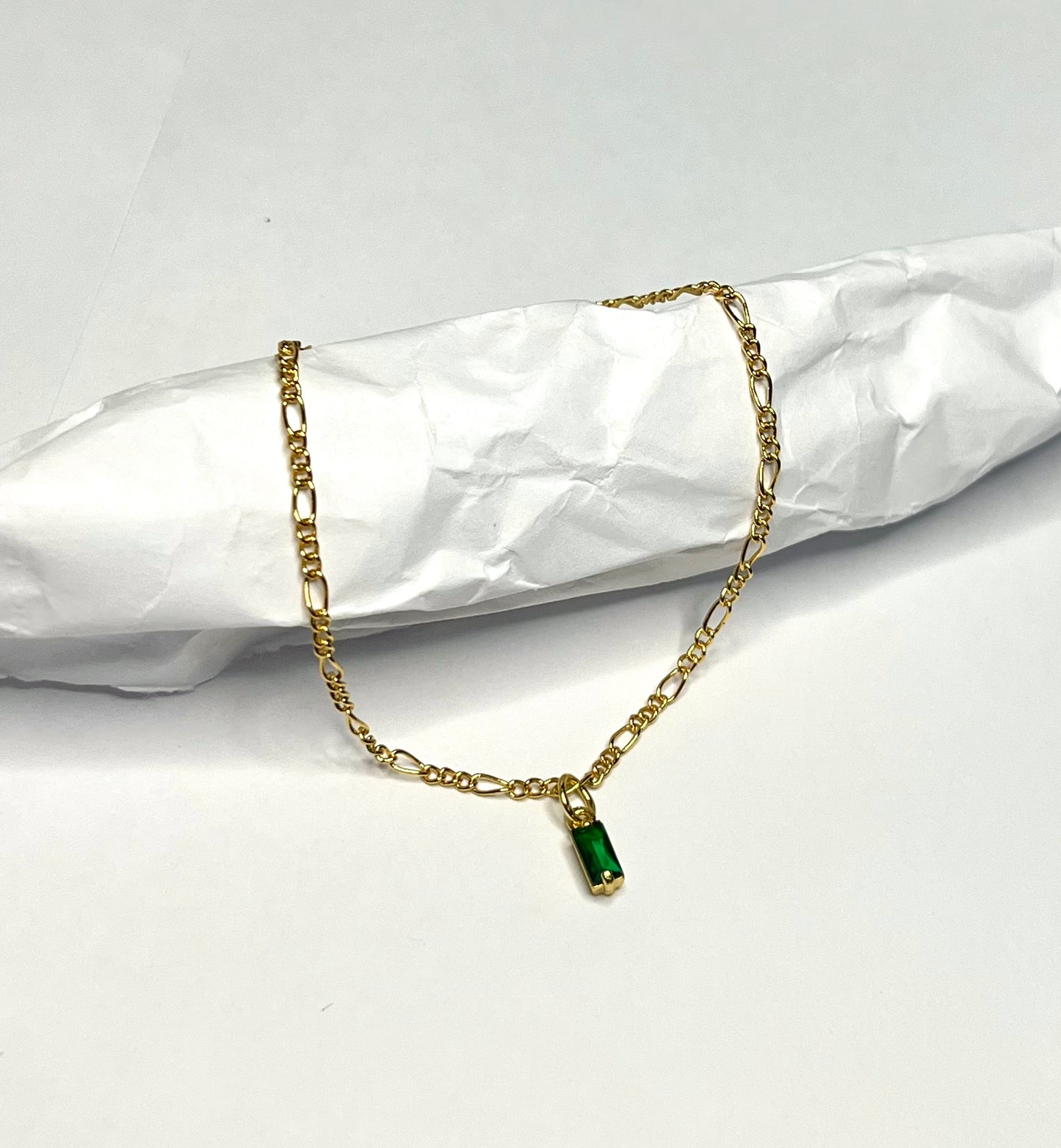 May Birthstone Gold Bracelet