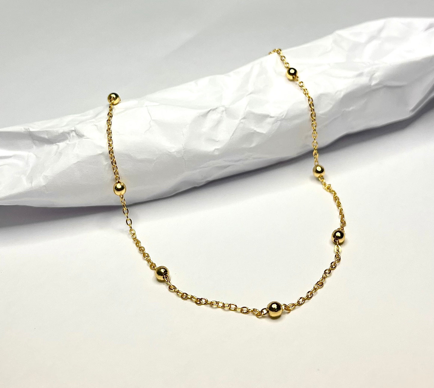 Gold Spheres Anklet