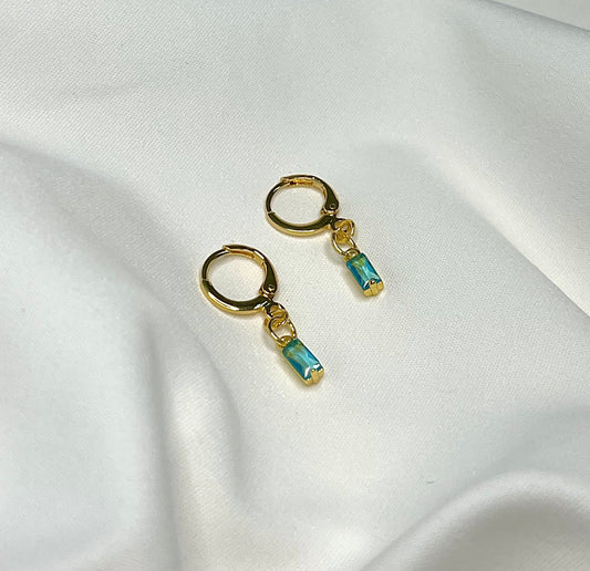 December Birthstone Gold Earrings