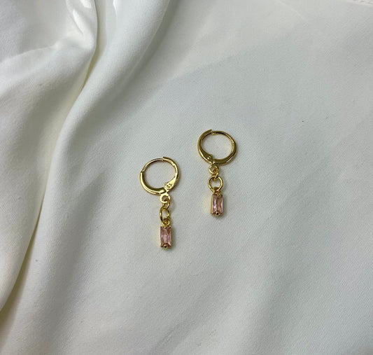 October Birthstone Gold Earrings