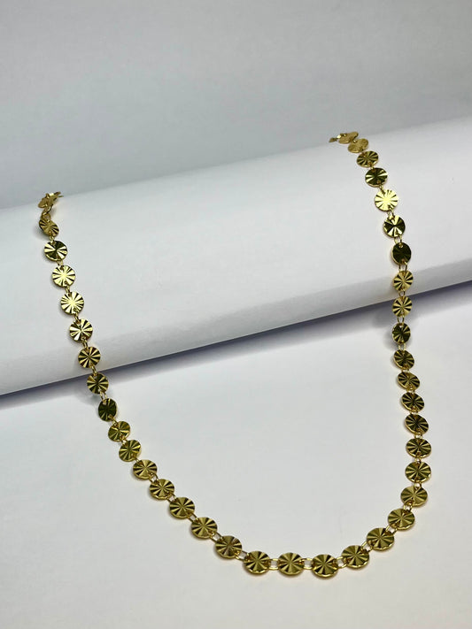 Gold Flat Spheres Necklace