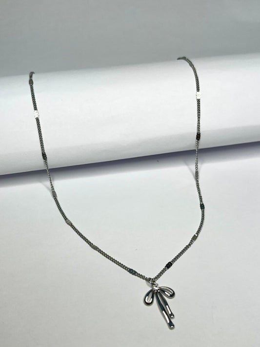Stainless Steel Bow Necklace