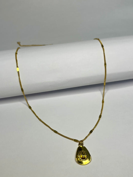 Gold Cowboy Hat Necklace