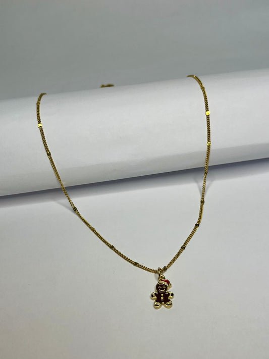 Gold Gingerbread Necklace