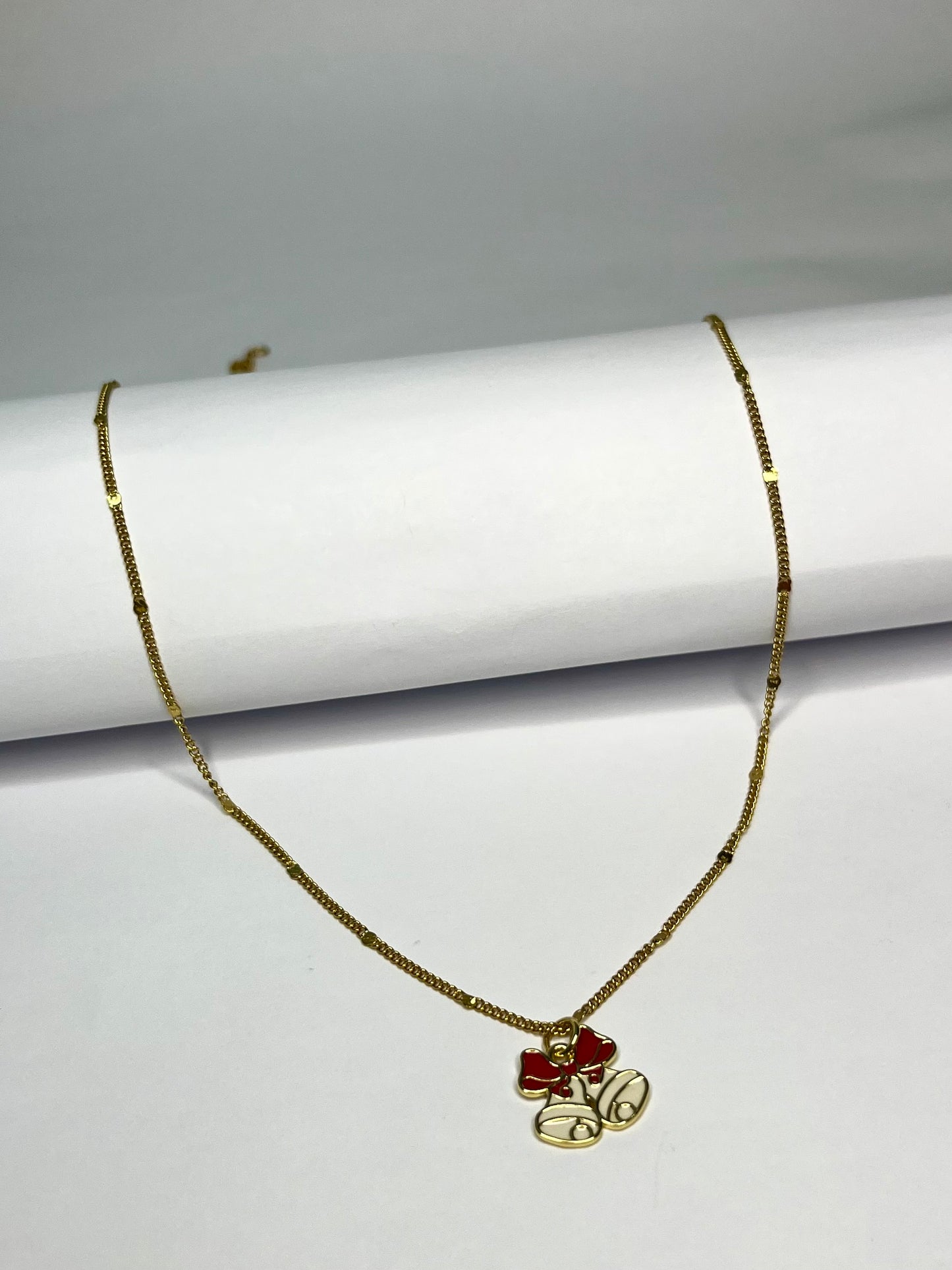 Christmas Bells Gold Necklace