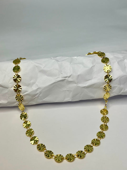 Gold Flat Spheres Anklet