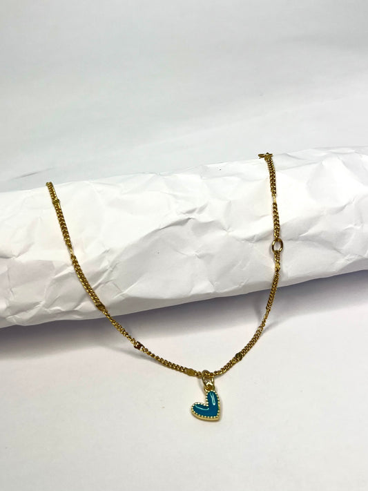 Teal Heart Bracelet