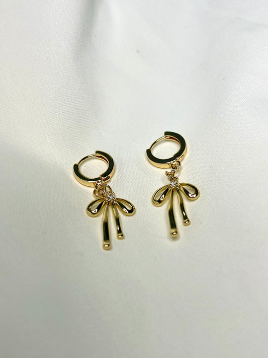 Gold Bow Earrings